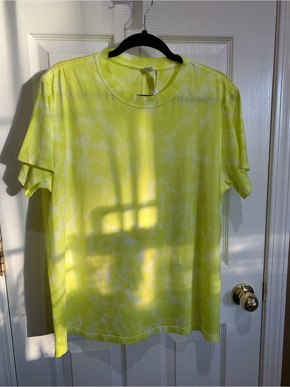 lululemon athletica Neon Yellow Tie-Dye Short Sleeve Tee